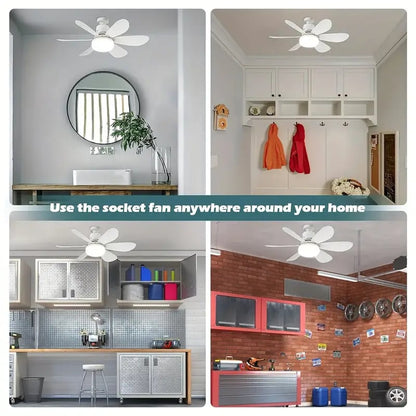 Skanto | 2-in-1 PORTABLE CEILING FAN & LIGHT with Remote Control