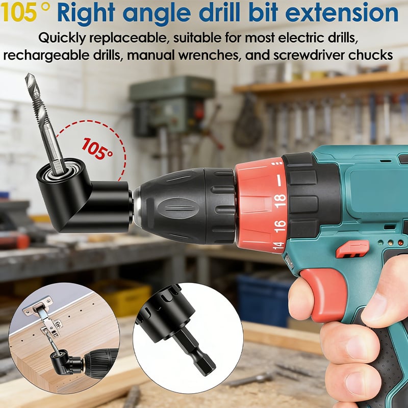 Drill machine angle attachment with accessory set | Kalsten