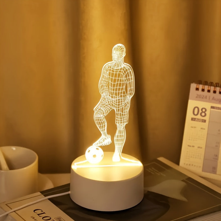 SportGlow - LED Table Lamp with 3D Football Design Kalsten