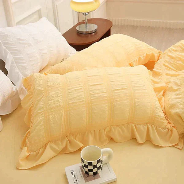 Icy Seersucker Summer Cool Quilt Lace 4-piece Set | Kalsten