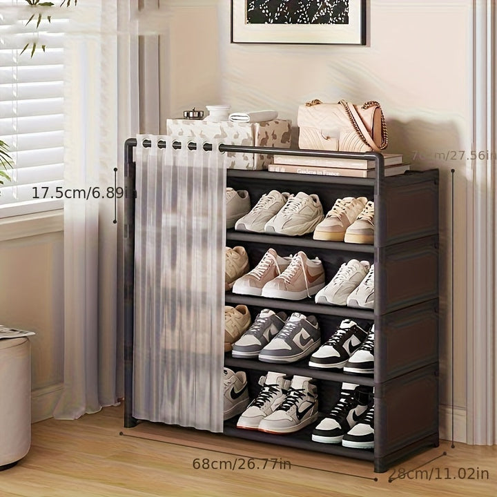Foldable shoe rack with dust protection 4–7 levels | Kalsten