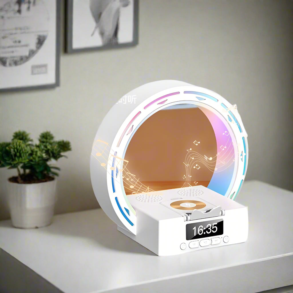 Kalsten | 4-in-1 Bluetooth speaker lamp with charging pad and alarm clock