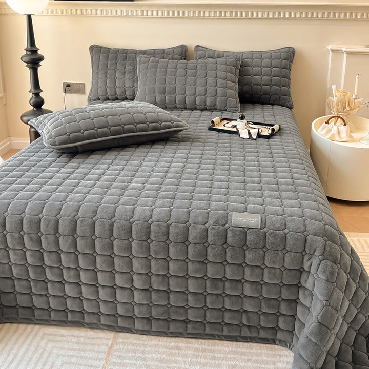 Soft Square-Textured Bedspread