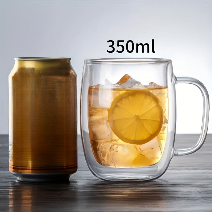 ThermoSip Double-Walled Glass Mug (Heat-Resistant)