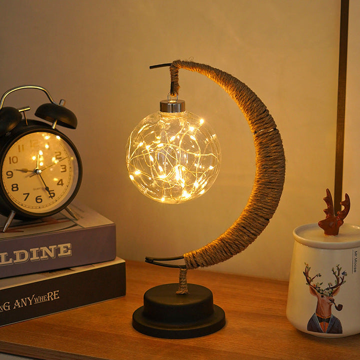 MoonGlow Lamp - Stylish Wrought Iron LED Table Lamp Kalsten