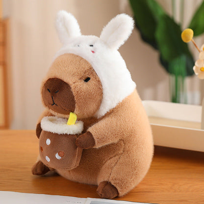 Brehn | CuddleCapy Plush Doll | Capybara & Rabbit Design | Soft Cuddly Toy in Various Styles & Sizes