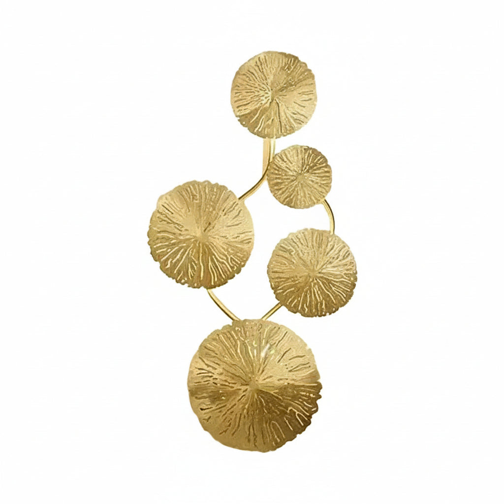 LED Wall Sconce Light – Modern Lotus Leaf Stainless Steel Gold (40-80cm H) | Kalsten