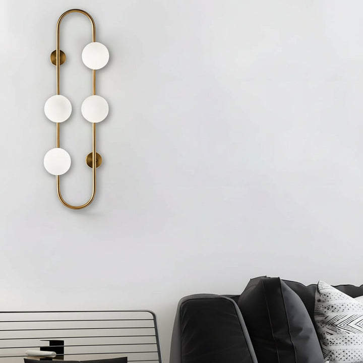 LED Wall Sconce Light – Modern 4-Ball Glass Bubble Postmodern (62x24cm / 24.4x9.4in) | Kalsten