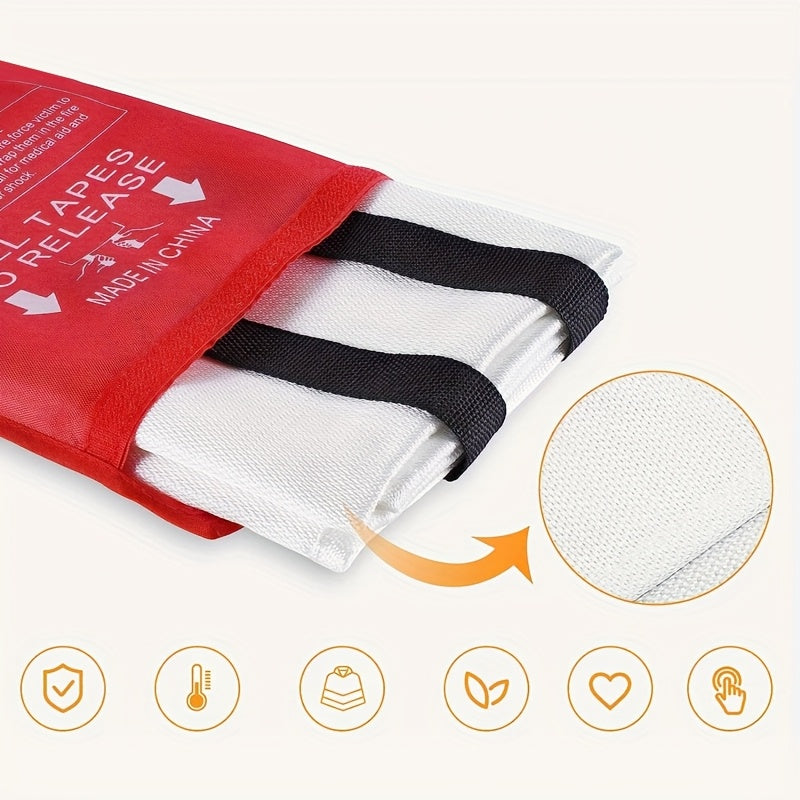 Fireproof Fiberglass Fire Blanket – Compact Safety Blanket for Home, Kitchen and Car | Kalsten