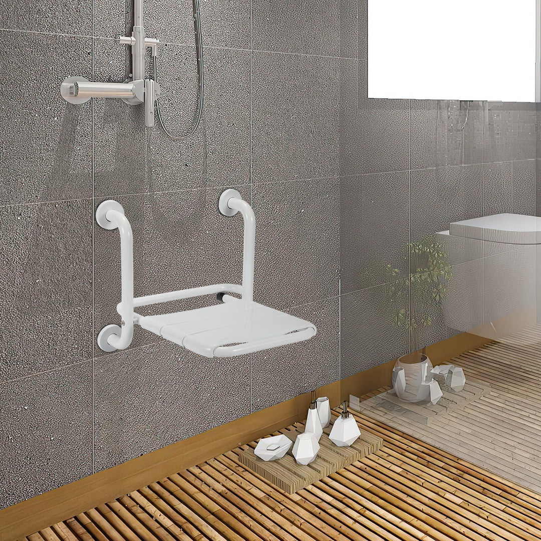 Foldable shower seat with armrests wall-mounted | Kalsten