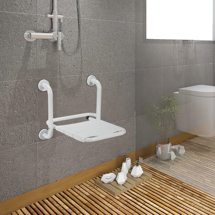 Foldable shower seat with armrests wall-mounted | Kalsten