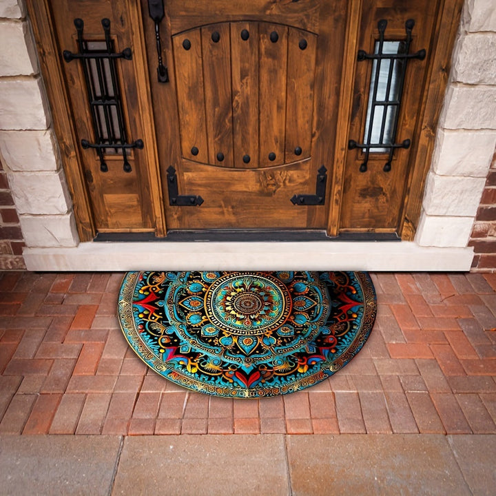 Half Moon Mandala Door Mat Kalsten