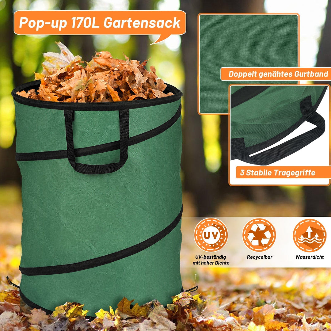 Gartensack Pop Up Garden Waste Bag 170L with Handles | Kalsten