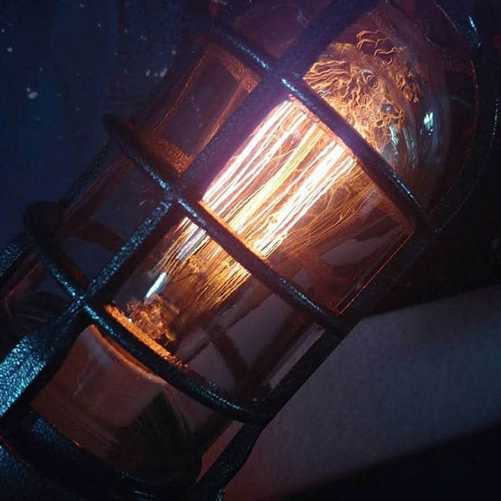 Steampunk Rocket Table Lamp with Flame Light | Kalsten