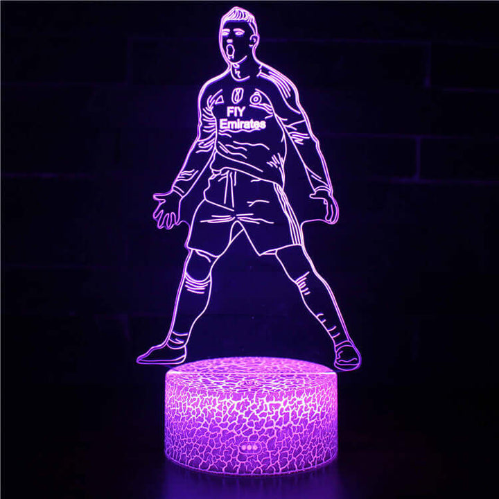 Led Small Night Lamp Football Player Colorful Touch Ambience Light | Kalsten