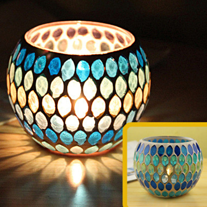 Kalsten | European Retro Glass Mosaic Tealight Holder