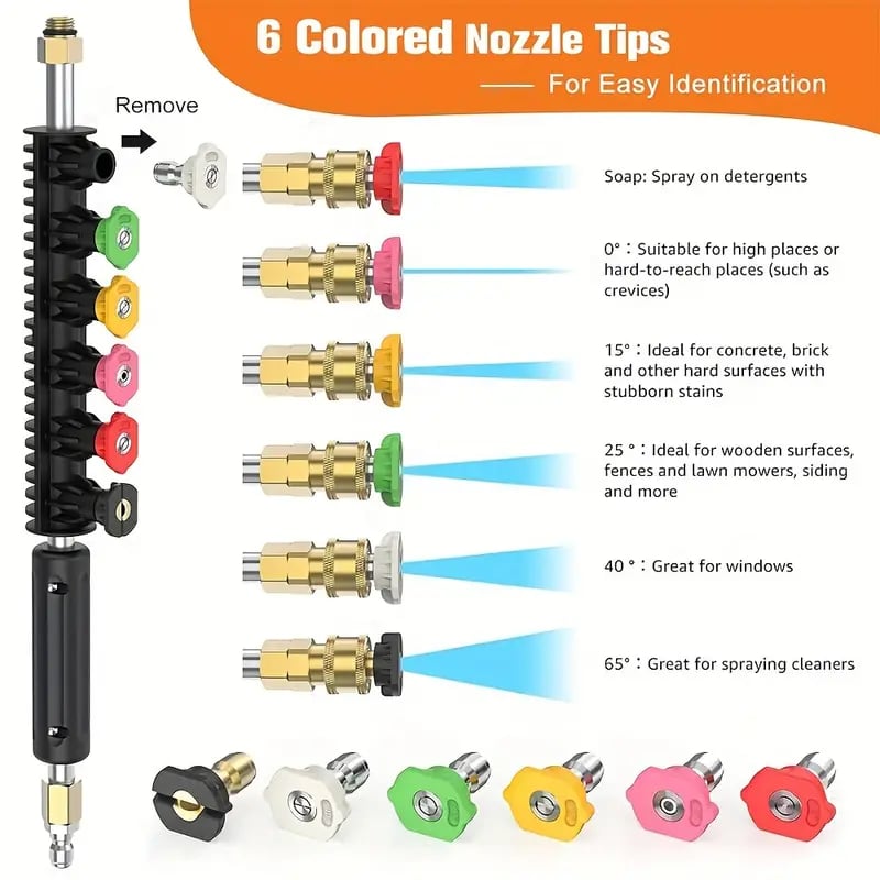 Skanto | 4000 PSI Telescopic Pressure Washer Wand Kit for Gutter, Roof, and Wall Cleaning