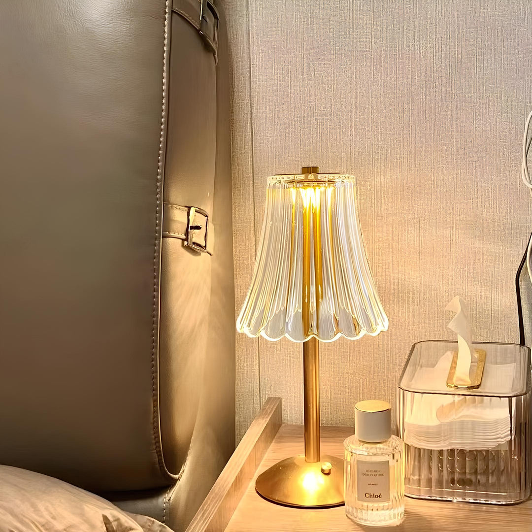 Crystal table lamp with warm light and built-in battery | Kalsten
