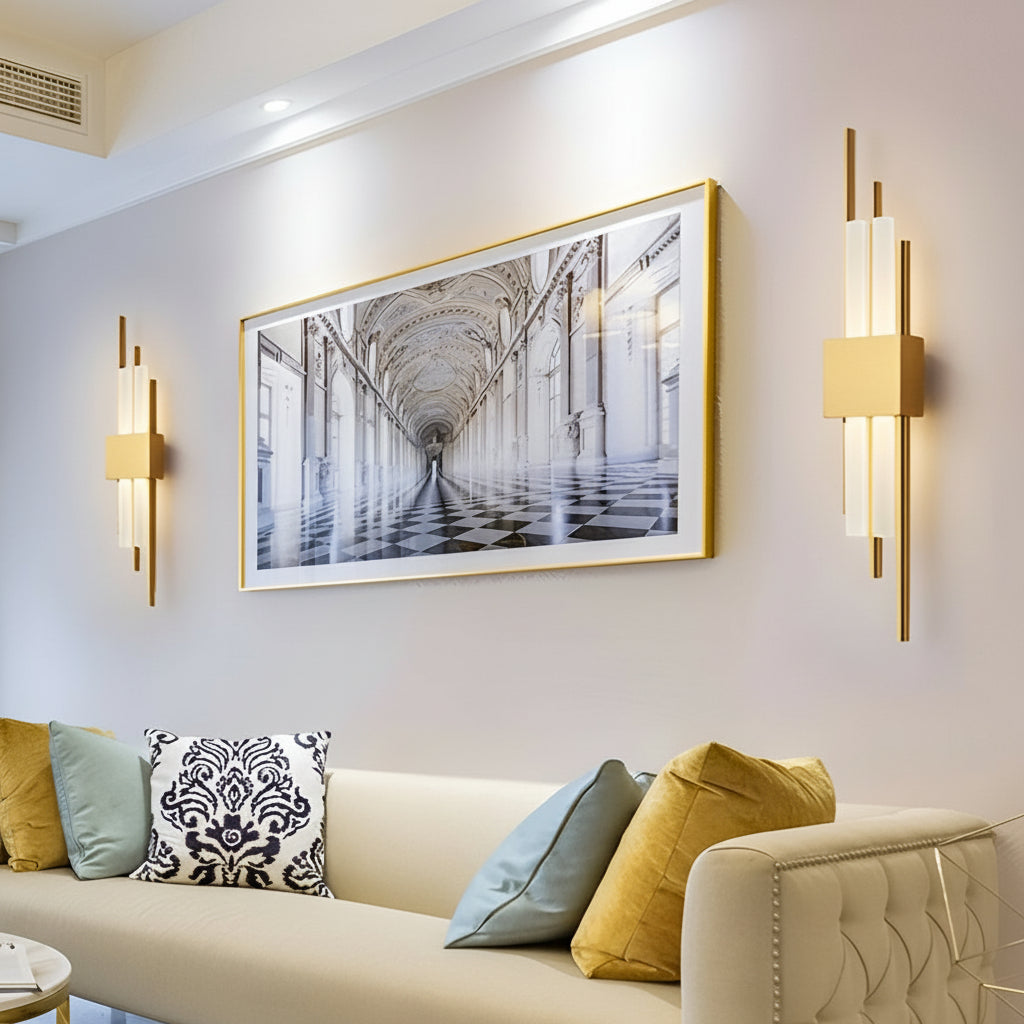 Postmodern Copper Wall Sconce - Up/Down LED Art Decor Light - 2-Light/4-Light - 3000K | Kalsten