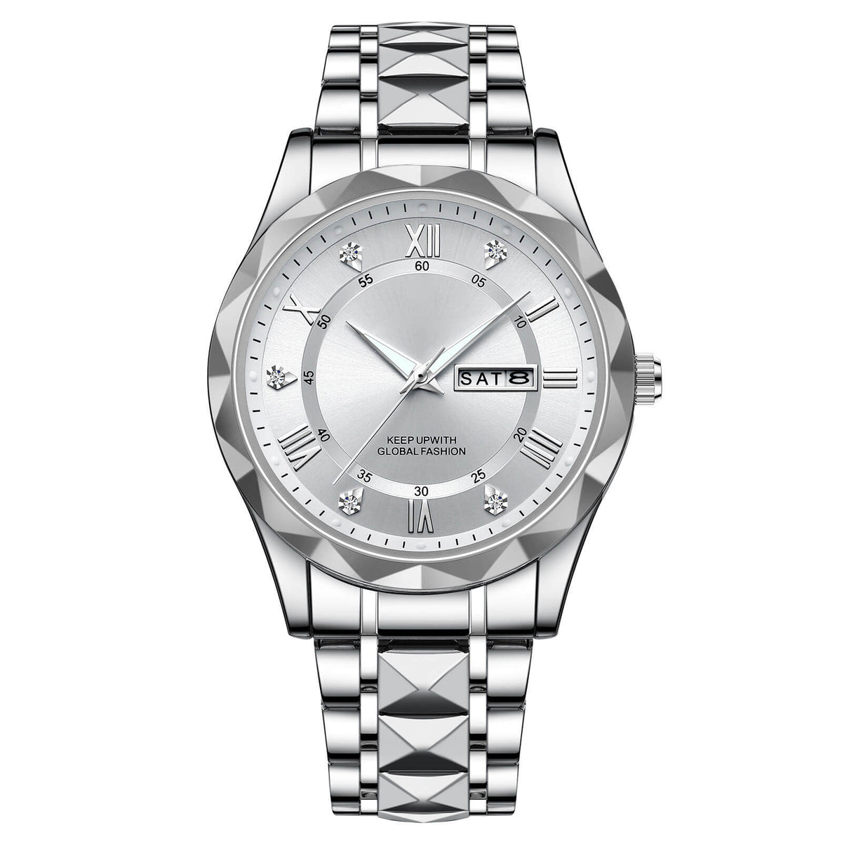 Skanto | Waterproof Luminous Stainless Steel Two-Tone Quartz Watch for Men