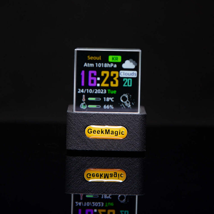 Trendy Mini Transparent WiFi Weather Clock Decoration Display | Kalsten