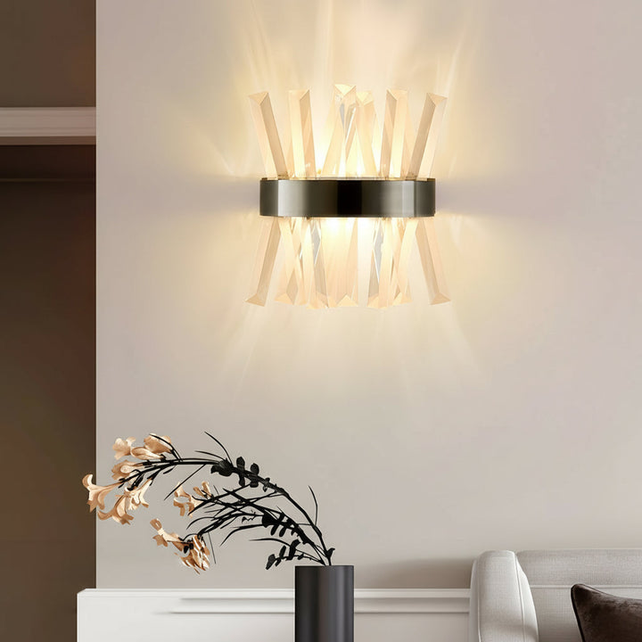 Crystal Wall Sconce Up Down Stainless Steel E14 30cm / 12in Modern Art Decor Light | Kalsten