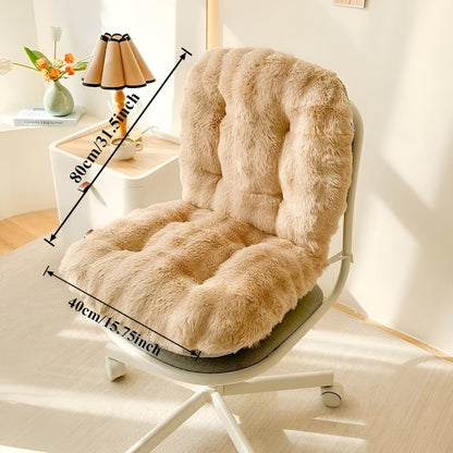 Soft seat cushion made of faux fur – Extra thick & cuddly | Perfect for chair and sofa | Bowlift