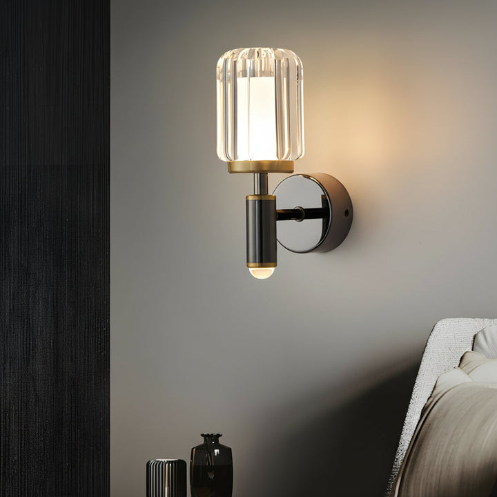 LED Wall Sconce Light – Modern Clear Acrylic Crystal Aluminum (22x15cm / 8.7x5.9in) | Kalsten