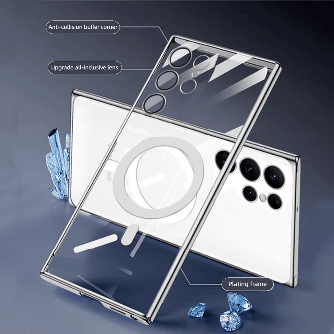 Kalsten | Transparent Luxury Coating Magnetic Cover for Samsung