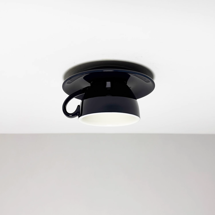 Ceiling Light Ceramic Coffee Cup Shape Indoor Bedroom Living Room Decorative Flush Mount LED Fixture | Kalsten