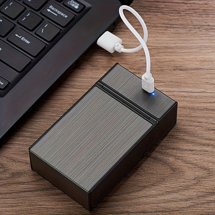 USB Rechargeable Lighter & Cigarette Case