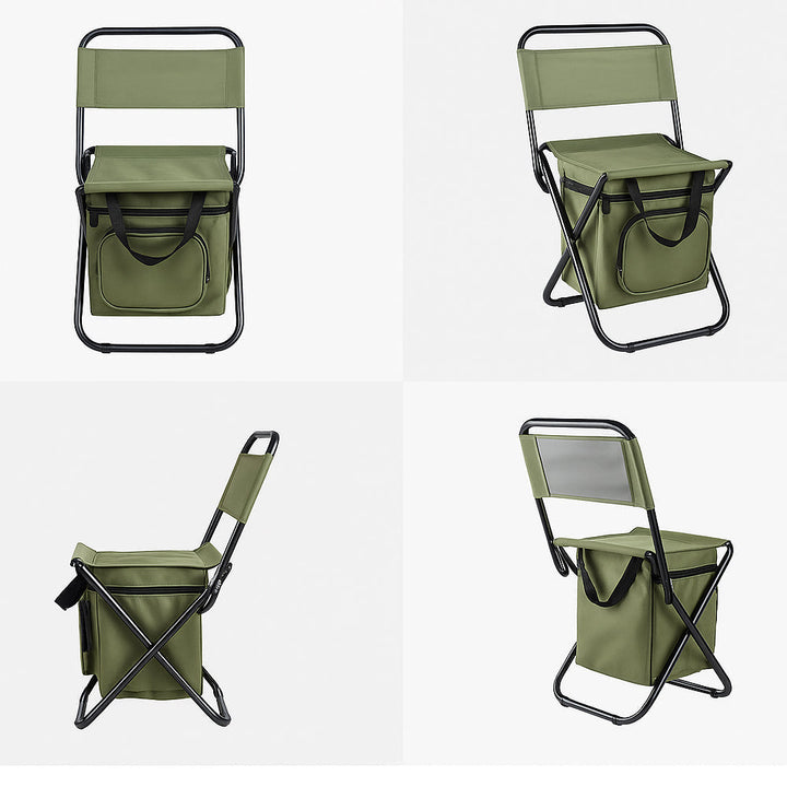 ChillPack Outdoor Chair – Foldable Camping Chair with Backrest and Integrated Cooler Bag | Kalsten