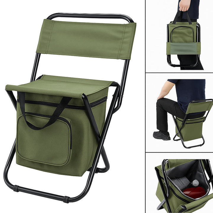 ChillPack Outdoor Chair – Foldable Camping Chair with Backrest and Integrated Cooler Bag | Kalsten