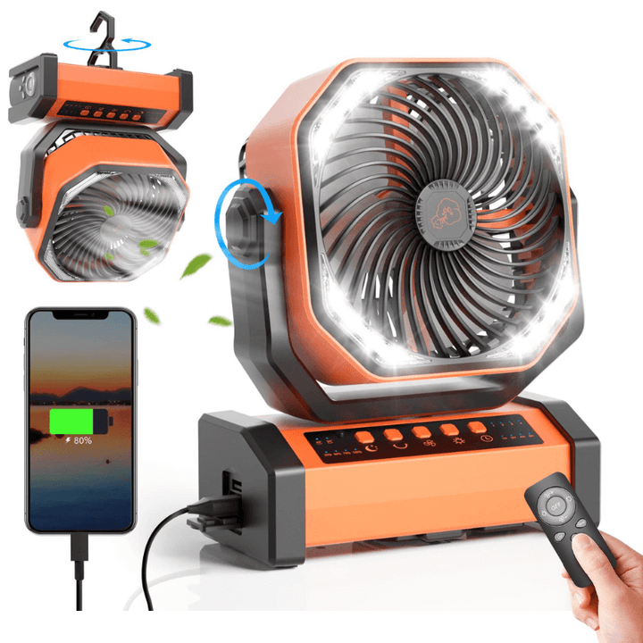 3 In 1 Cordless Camping Fan | Kalsten