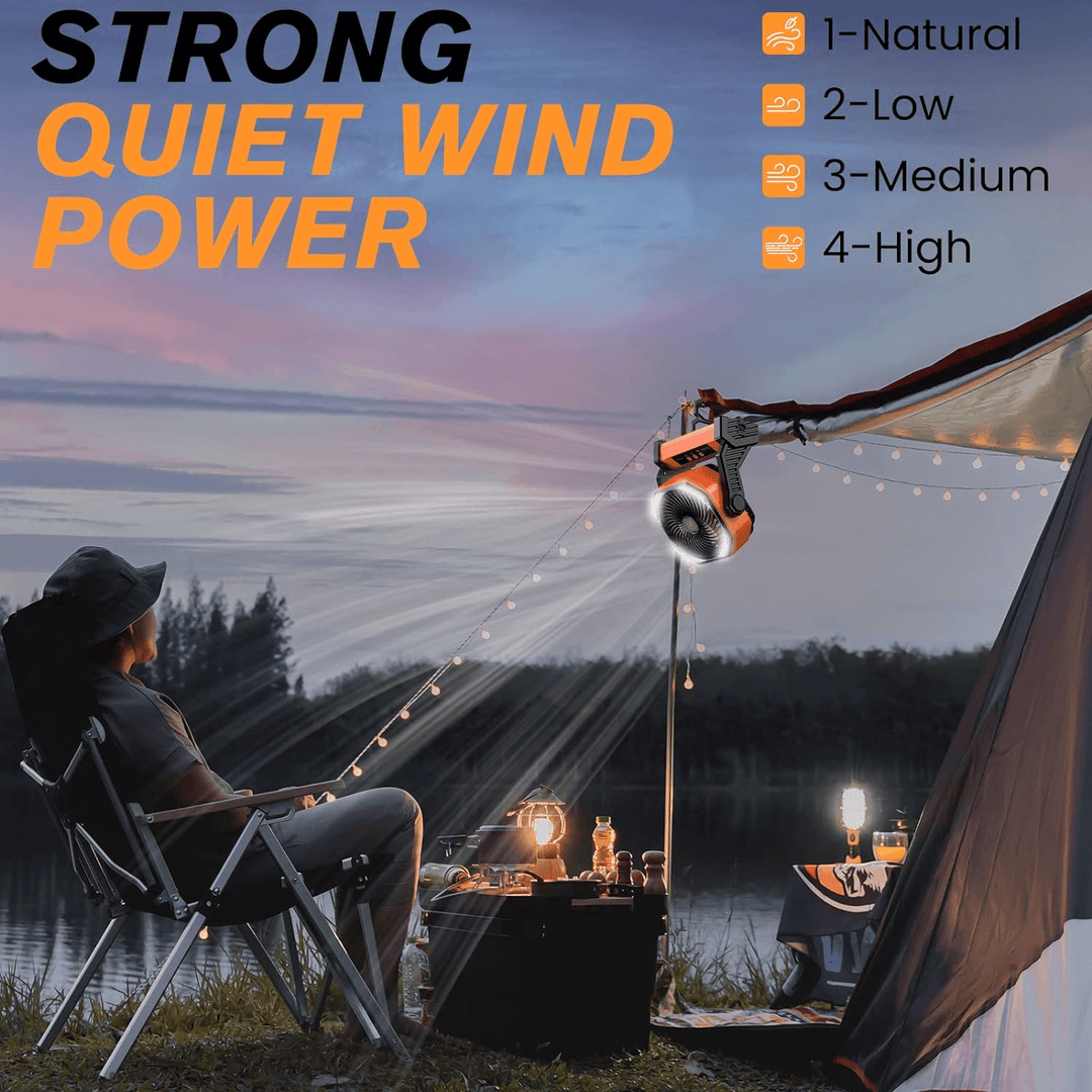 3 In 1 Cordless Camping Fan | Kalsten