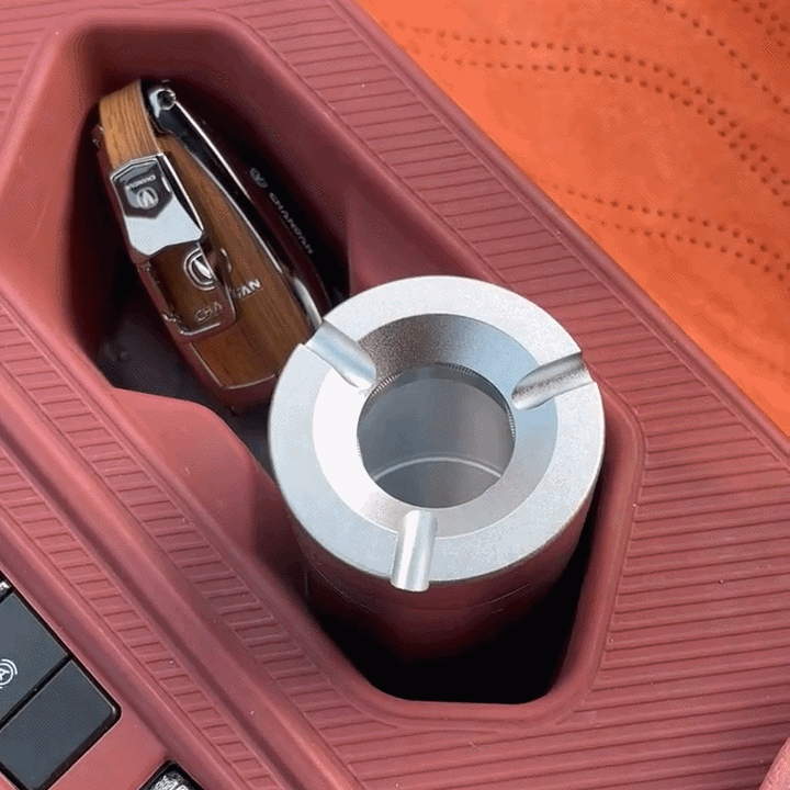 360° Stainless Steel Ashtray with Twist Lid | Kalsten