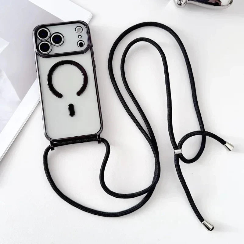 Kalsten | CarryLink – Adjustable Phone Lanyard with Clear MagSafe Case