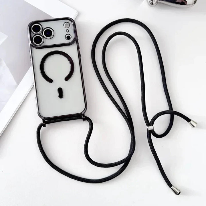 Kalsten | CarryLink – Adjustable Phone Lanyard with Clear MagSafe Case