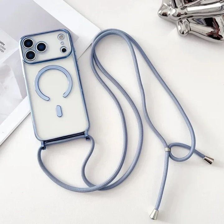 Kalsten | CarryLink – Adjustable Phone Lanyard with Clear MagSafe Case