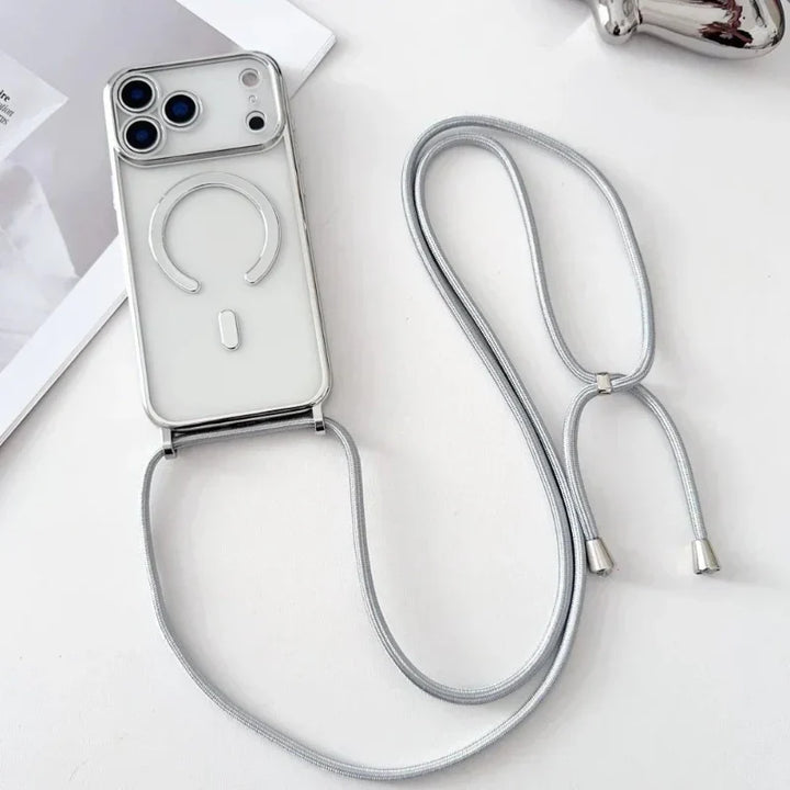 Kalsten | CarryLink – Adjustable Phone Lanyard with Clear MagSafe Case