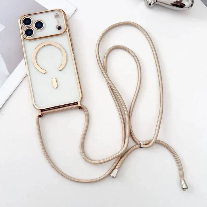 Kalsten | CarryLink – Adjustable Phone Lanyard with Clear MagSafe Case