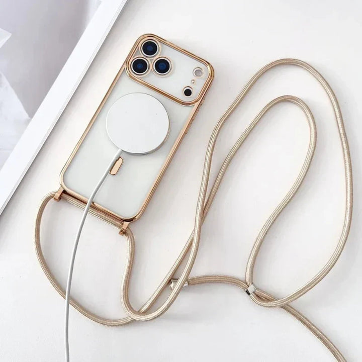 Kalsten | CarryLink – Adjustable Phone Lanyard with Clear MagSafe Case