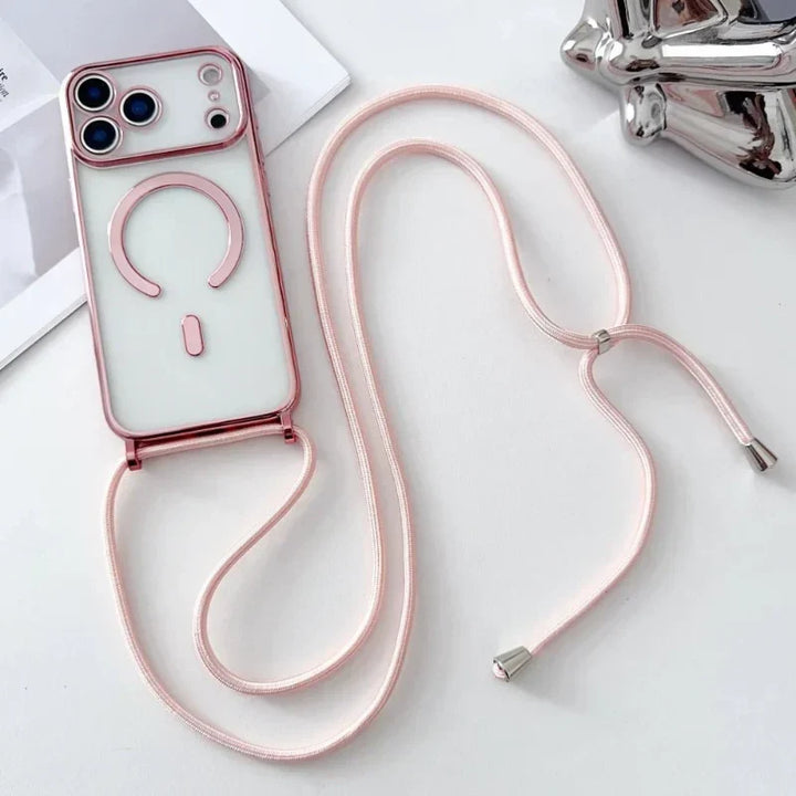 Kalsten | CarryLink – Adjustable Phone Lanyard with Clear MagSafe Case
