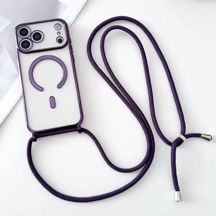 Kalsten | CarryLink – Adjustable Phone Lanyard with Clear MagSafe Case