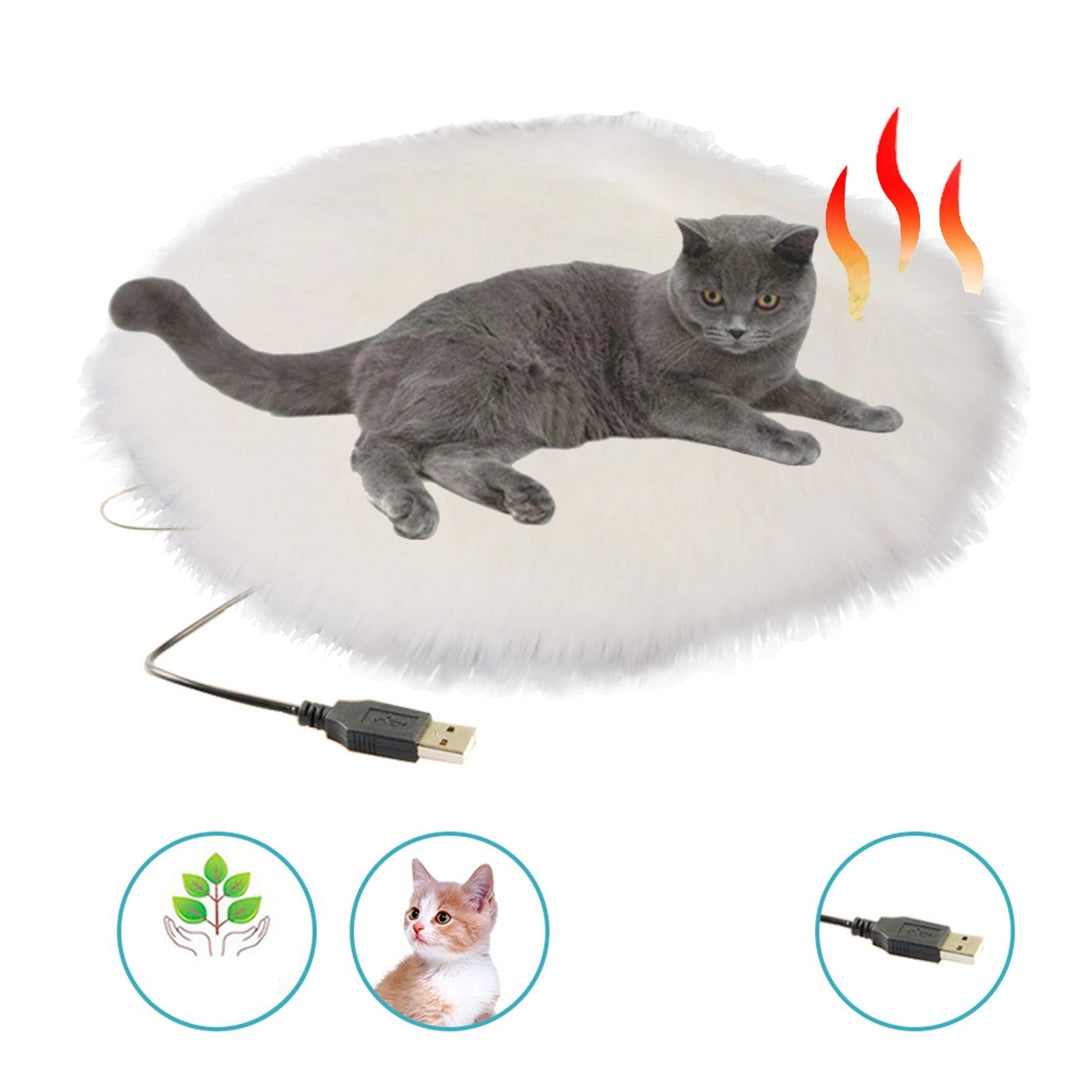 Kalsten | USB heated plush cat bed - Constant temperature & Portable winter cushion