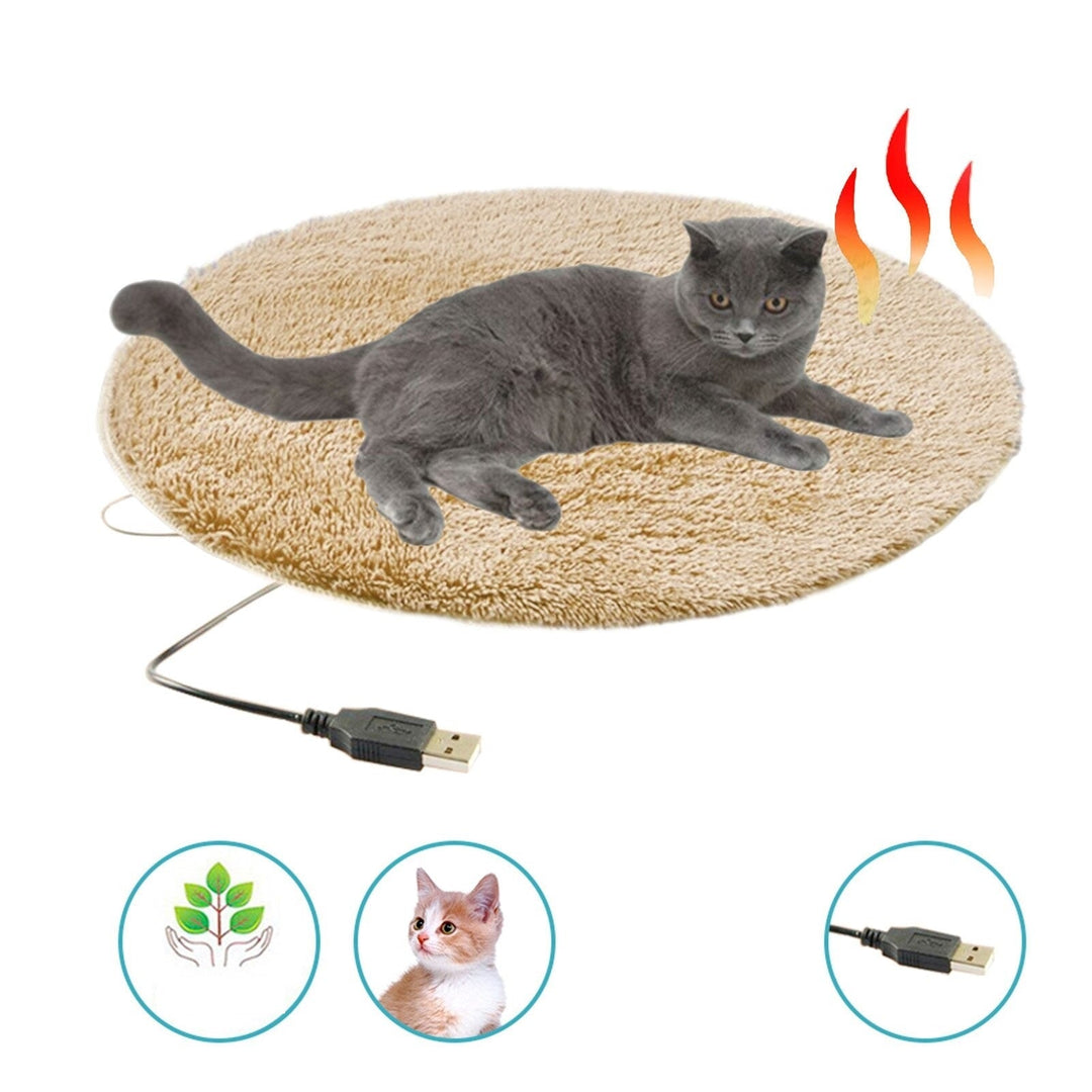 Kalsten | USB heated plush cat bed - Constant temperature & Portable winter cushion