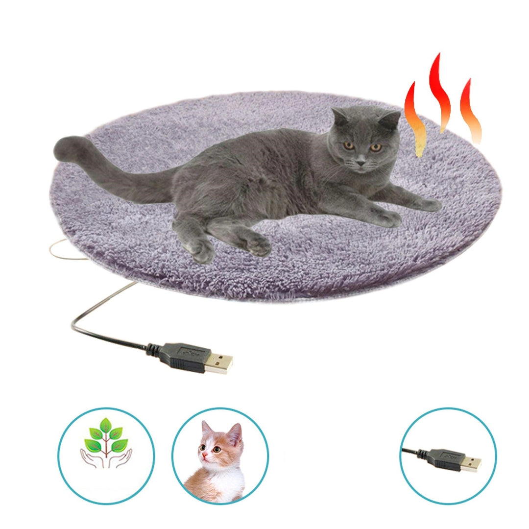 Kalsten | USB heated plush cat bed - Constant temperature & Portable winter cushion