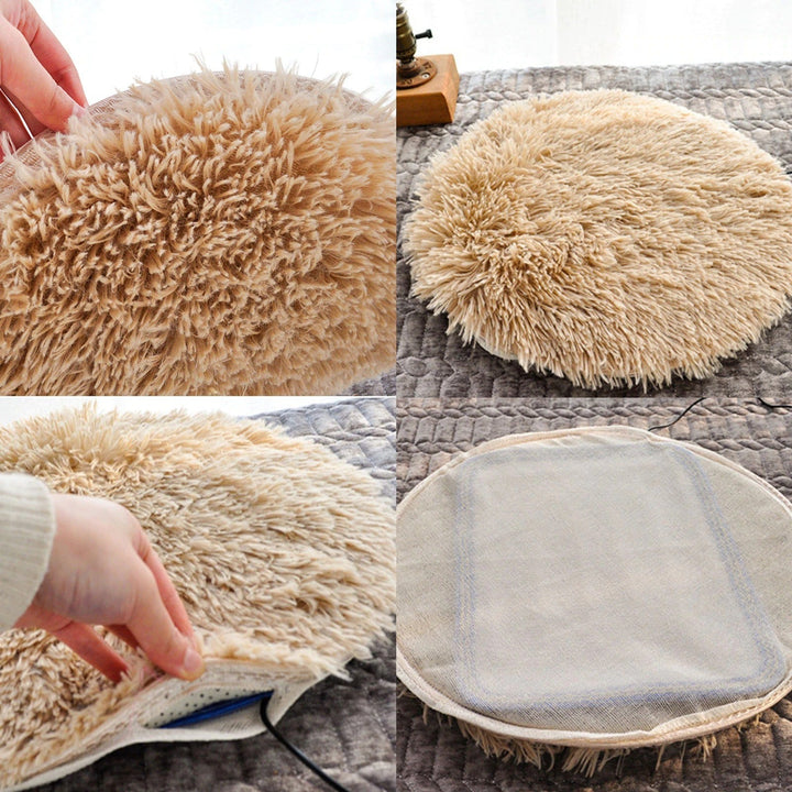 Kalsten | USB heated plush cat bed - Constant temperature & Portable winter cushion