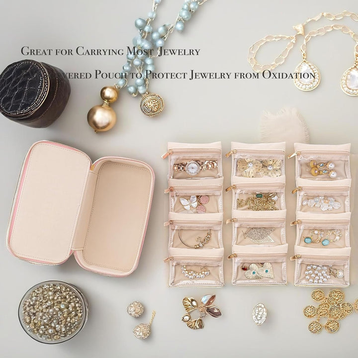 Jewelry box with 12 zipper compartments | Kalsten