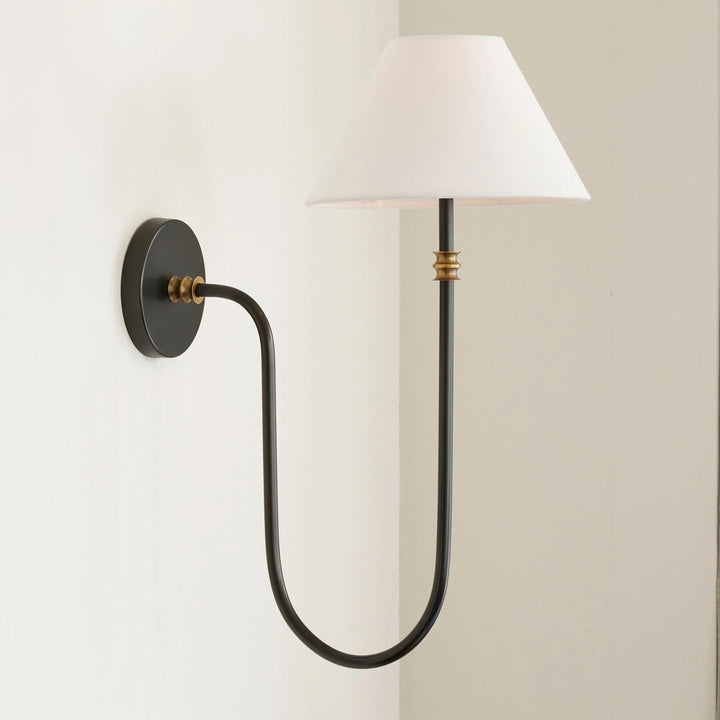 Freyza | Verge Fabric 1 Head Wall Light | Kalsten